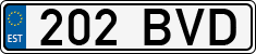 License plate of Estonia, Regular car plates