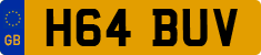 License plate of the United Kingdom, 1983 year system