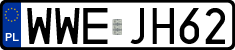 License plates of Poland, Regular car plates