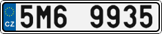 License plate of the Czech Republic, Cars (2001)