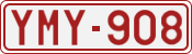 License plate of Belgium, 1951 year system