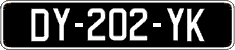 French license plate, SIV (oldtimers)