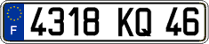 French license plate, FNI