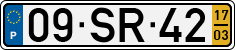 License plate of Portugal, Regular plates