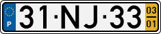 License plate of Portugal, Regular plates