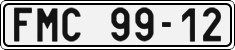 License plate of the Czech Republic, Cars (1960)
