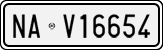 License plate of Italy, Cars (1927 year series)