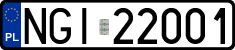 License plates of Poland, Regular car plates