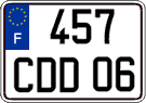 French license plate, FNI