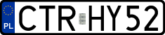 License plates of Poland, Regular car plates