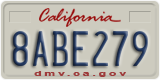 California, Passenger Car (1ABC234)