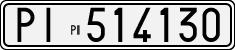License plate of Italy, Cars (1927 year series)