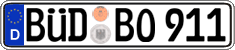 German license plate, Regular plates