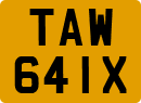 License plate of the United Kingdom, 1963 year system