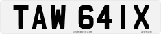 License plate of the United Kingdom, 1963 year system