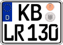 German license plate, Regular plates