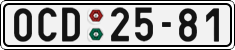 License plate of the Czech Republic, Cars (1960)