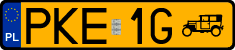 License plates of Poland, Oldtimers
