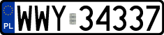 License plates of Poland, Regular car plates