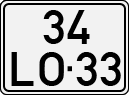 License plate of Portugal, Regular plates