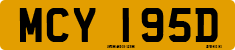 License plate of the United Kingdom, 1963 year system