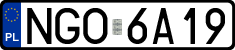 License plates of Poland, Regular car plates