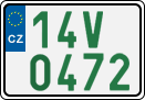 License plate of the Czech Republic, Oldtimers (2001)