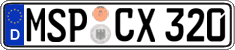 German license plate, Regular plates