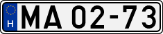 license plates of Hungary, National Ambulance Service (1990)