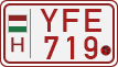 license plates of Hungary, Slow vehicles (red) (1990)