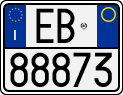 License plate of Italy, Motorcycles (1994 year series)