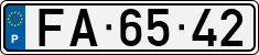License plate of Portugal, Regular plates