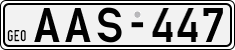 License plate of Georgia, Cars (1993)