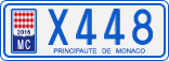 License plate of Monaco, Cars