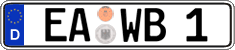 German license plate, Regular plates