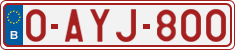 License plate of Belgium, Regular plates (2010)