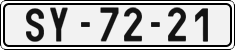 License plate of the Czech Republic, Cars (1960)