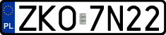 License plates of Poland, Regular car plates