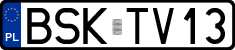 License plates of Poland, Regular car plates