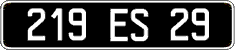 French license plate, FNI