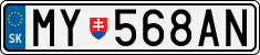 License plate of Slovakia, Cars