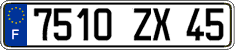 French license plate, FNI