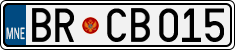 License plate of Montenegro, Cars