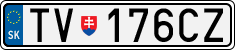License plate of Slovakia, Cars