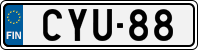 License plate of Finland, Cars