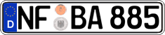 German license plate, Regular plates