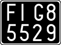 License plate of Italy, Cars (1927 year series)