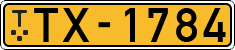 License plate of Latvia, Taxi