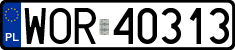 License plates of Poland, Regular car plates