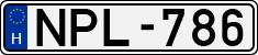 license plates of Hungary, Cars (1990)